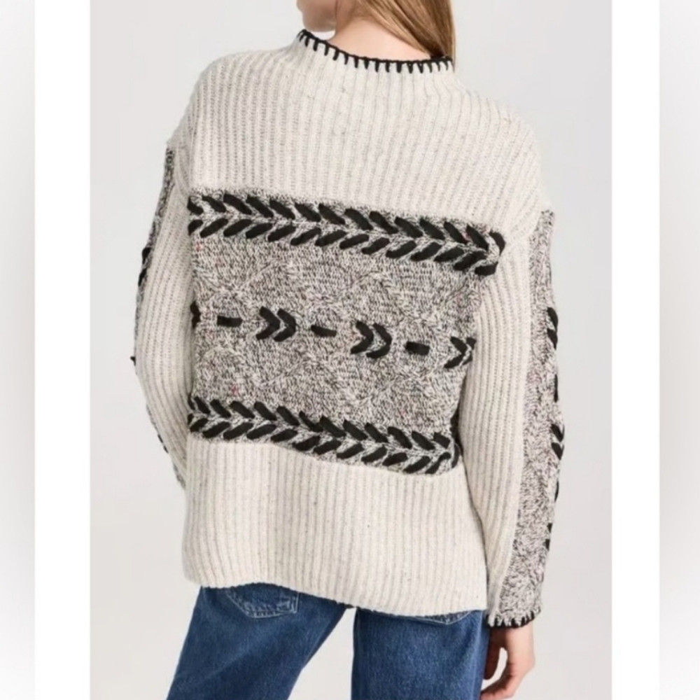 Rails Raini Heather Cable Knit Sweater Size Large - Picture 2 of 11